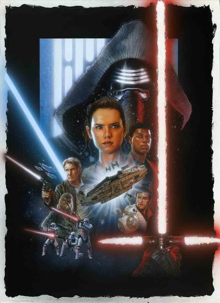 Star Wars: The Force Awakens (2015) Poster Original Painting