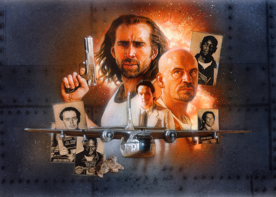 Con Air (1997) Poster Original Painting