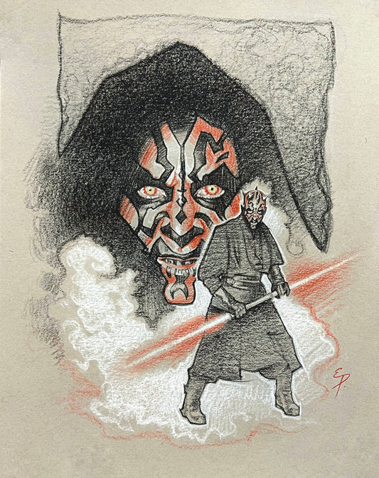 Darth Maul Star Wars Original Sketch