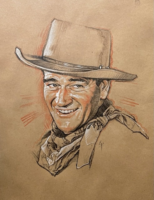 "Duke" John Wayne Original Sketch