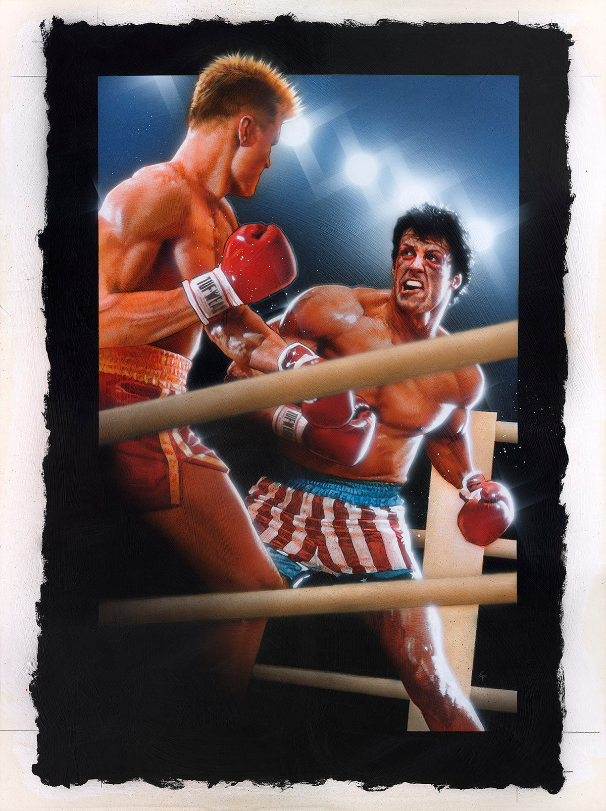 Rocky IV (1985) Poster Original Painting