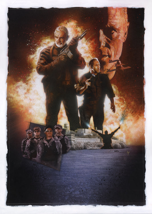 The Rock (1996) Poster Original Painting