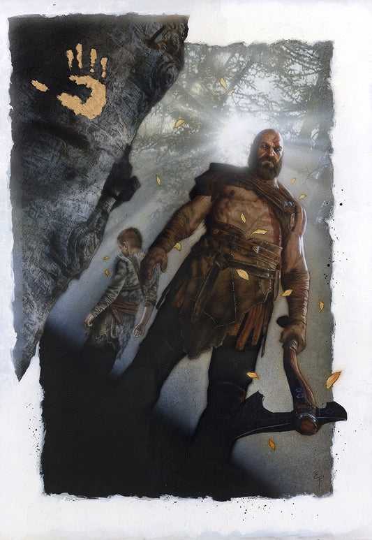 God of War (2018) Poster Original Painting