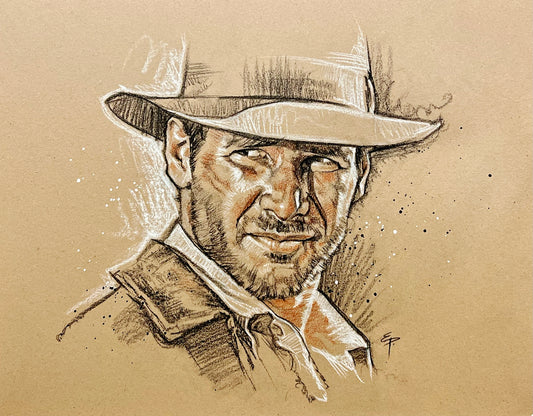 Indiana Jones and the Temple of Doom (1984) Portrait Original Sketch